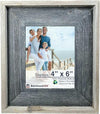 Rustic Farmhouse Artisan Picture Frame | Smoky Black With Weathered Gray