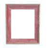 Rustic Farmhouse Open Artisan Picture Frame | No Glass | No Backing | Rustic Red With Weathered Gray
