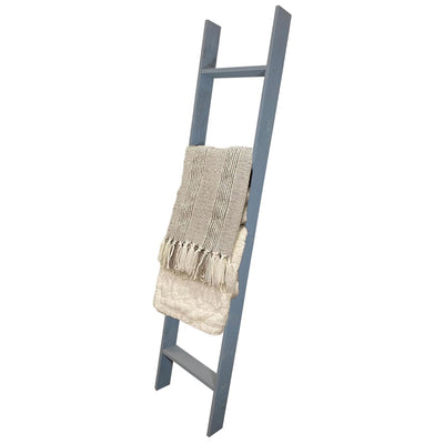 Rustic Farmhouse Throw Blanket Bookcase Ladder