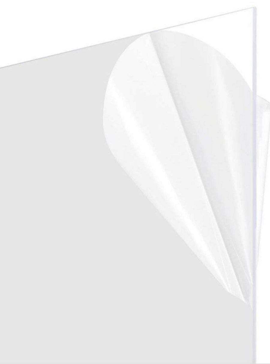 Replacement Styrene for Picture Frames Plexiglass Sheet .060 Clear 1/16th Double-Sided Protective Film