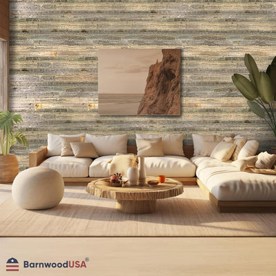 Rustic Barn Wood 3" Wall Panels | All Colors | Farmhouse Barnwood Planks