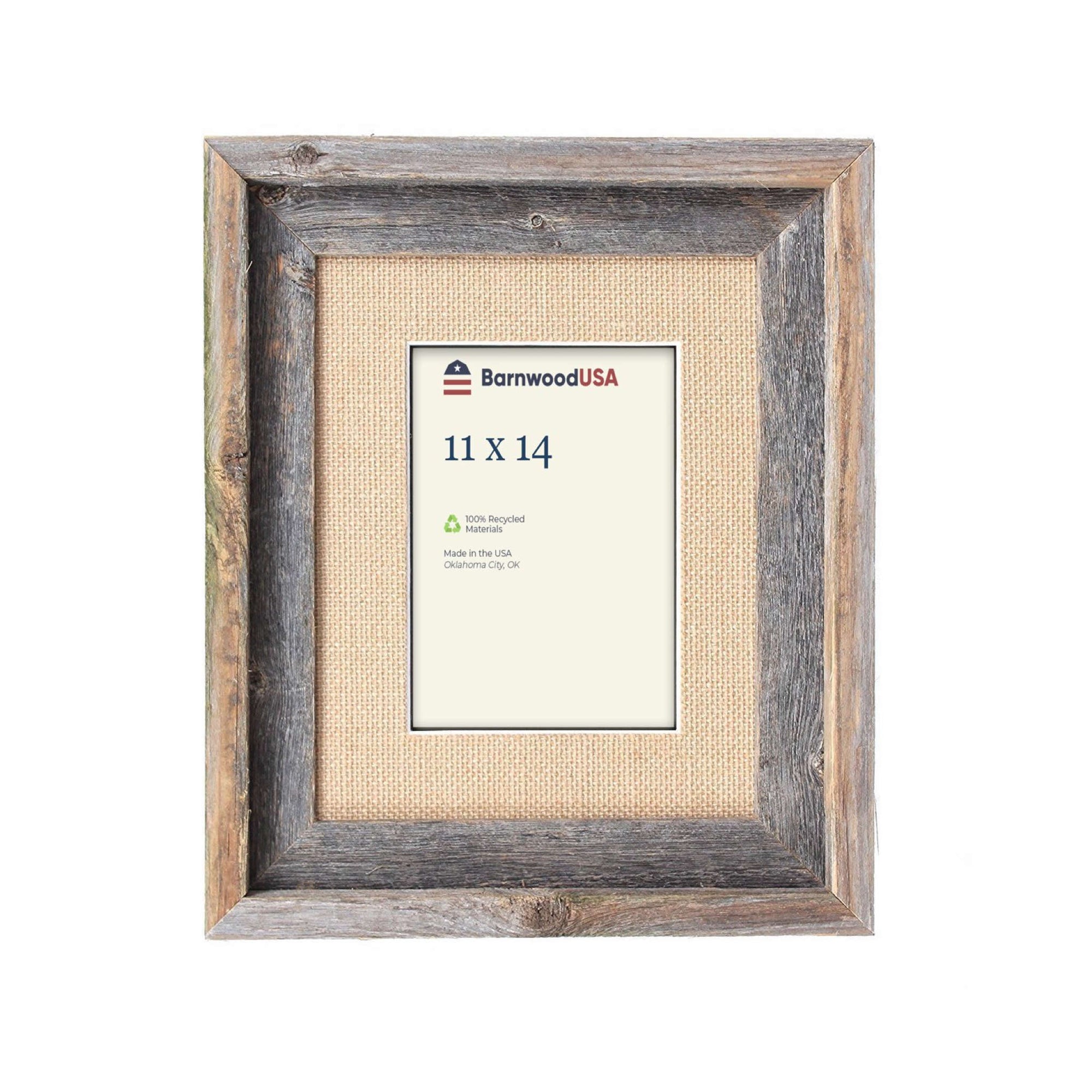 Rustic Signature Picture Frame with Burlap Mat