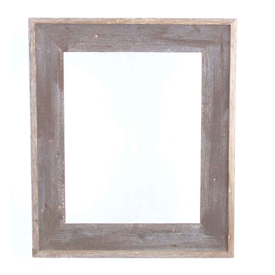 Rustic Farmhouse Open Artisan Picture Frame | No Glass | No Backing| Espresso Brown With Weathered Gray