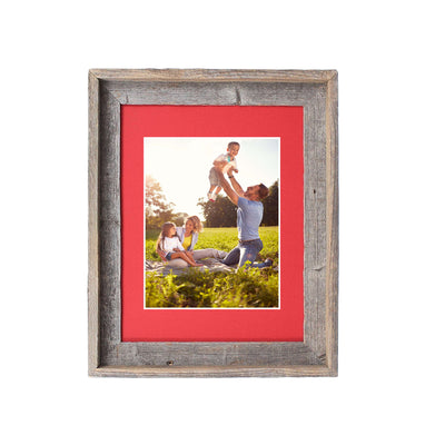 Rustic Signature Picture Frame with Deep Red Mat