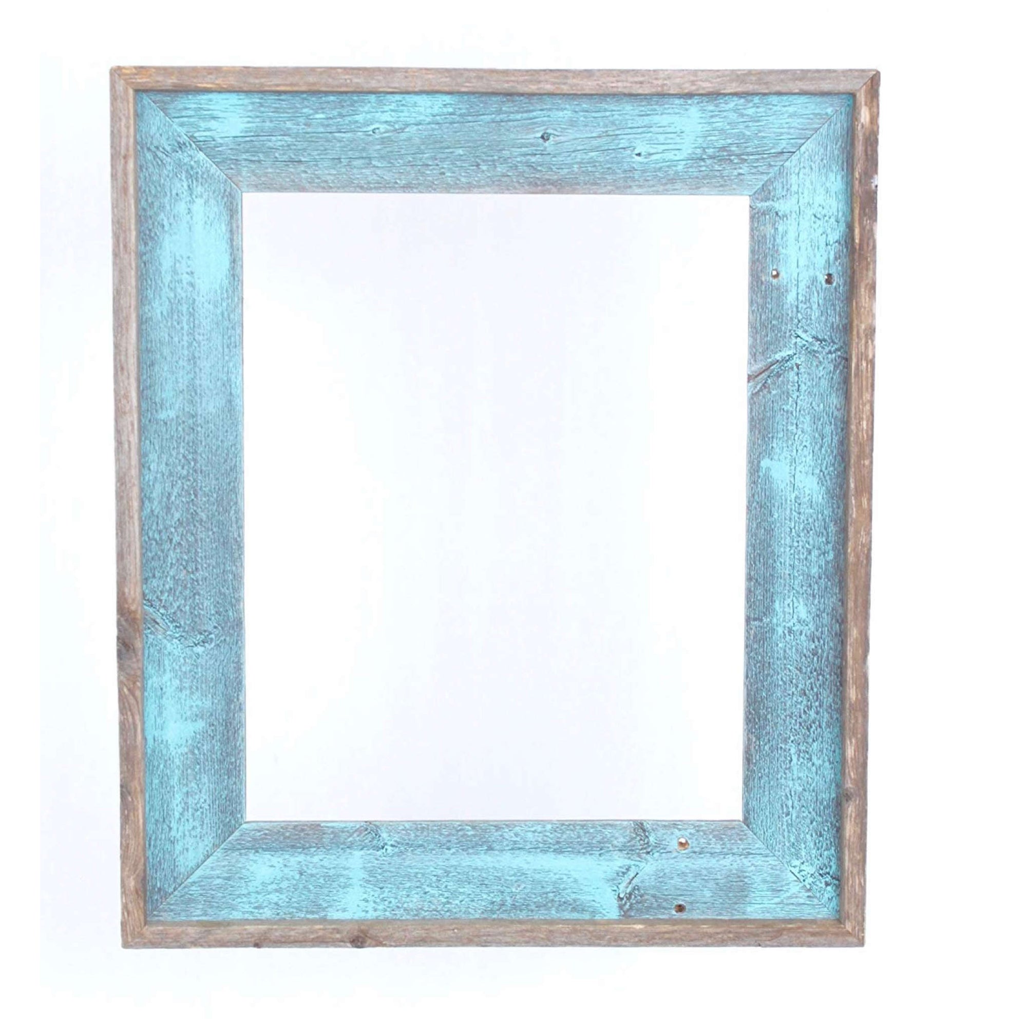 BarnwoodUSA Rustic Farmhouse Artisan 6 in. x 6 in. Robins Egg Blue Reclaimed Picture Frame