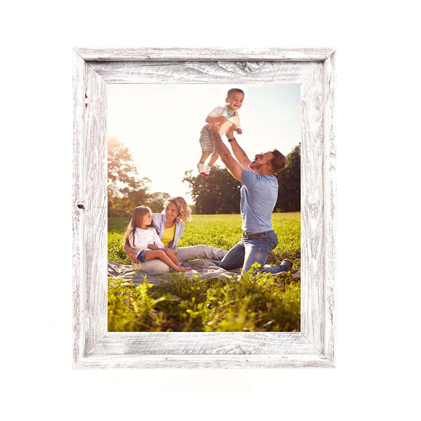 Pixel White Wash Wood Family 4x6 Photo Frame - #750H1