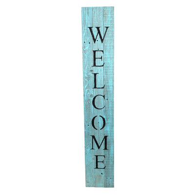 BarnwoodUSA Rustic Welcome Porch Sign | 5ft | Robins Egg Blue
