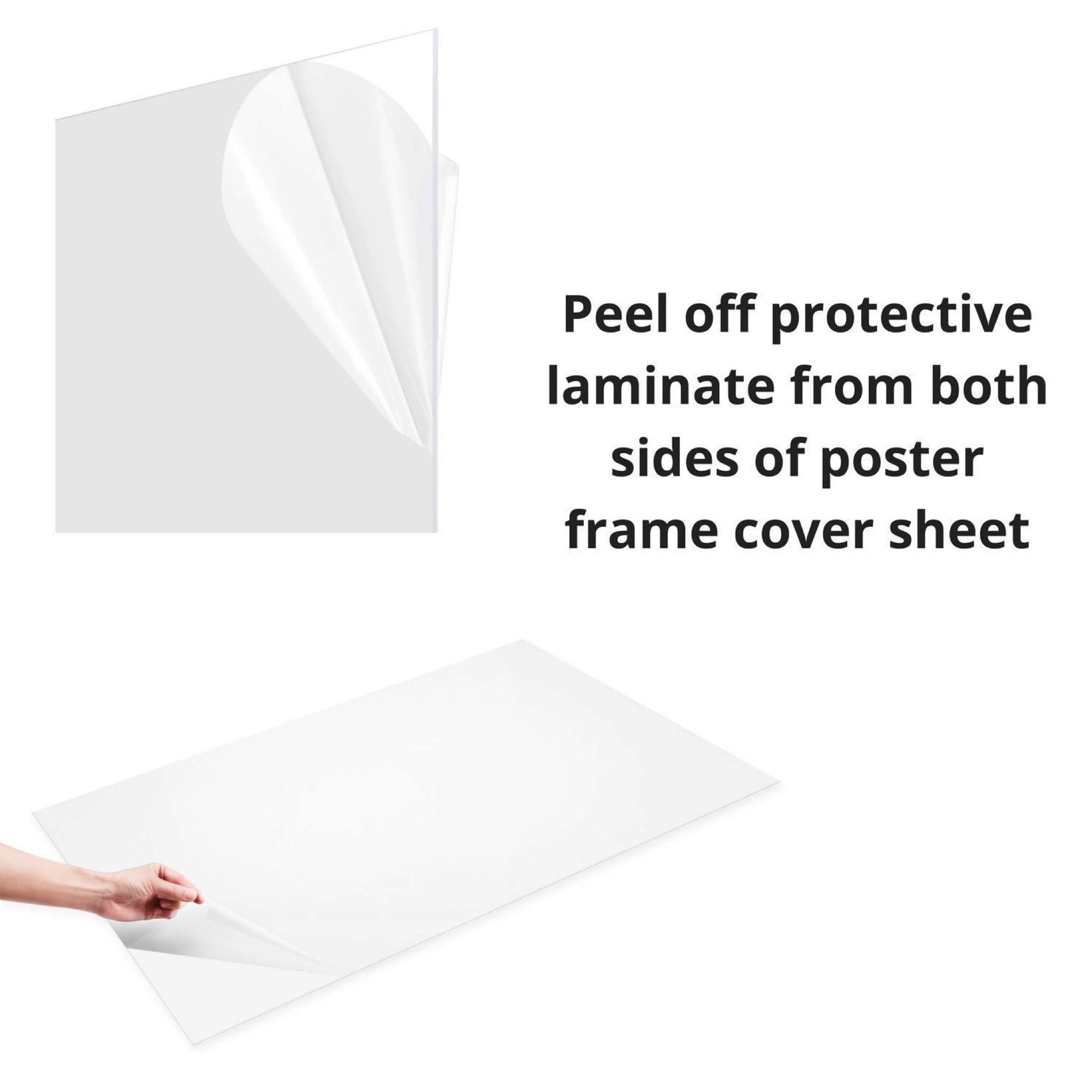 Replacement Styrene for Picture Frames Plexiglass Sheet .060 Clear 1/16th Double-Sided Protective Film