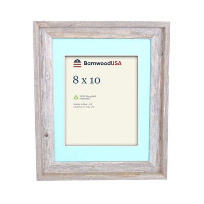 Rustic Signature Picture Frame with Aqua Mat