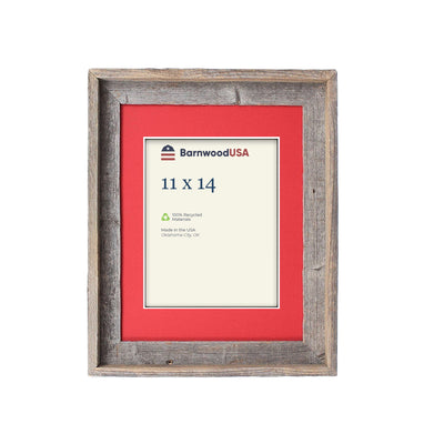 Rustic Signature Picture Frame with Deep Red Mat