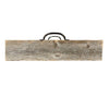 Rustic Farmhouse Wooden Serving Tray with Black Handles
