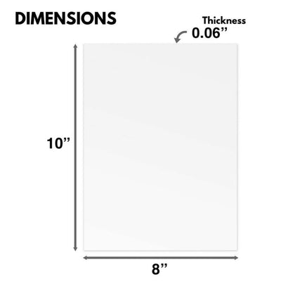 Plexiglass Sheet 8x10 .60, Clear, 1/16th (Set of 10 Sheets)