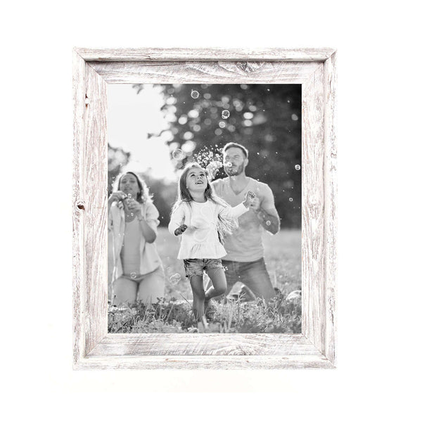 Pixel White Wash Wood Family 4x6 Photo Frame - #750H1