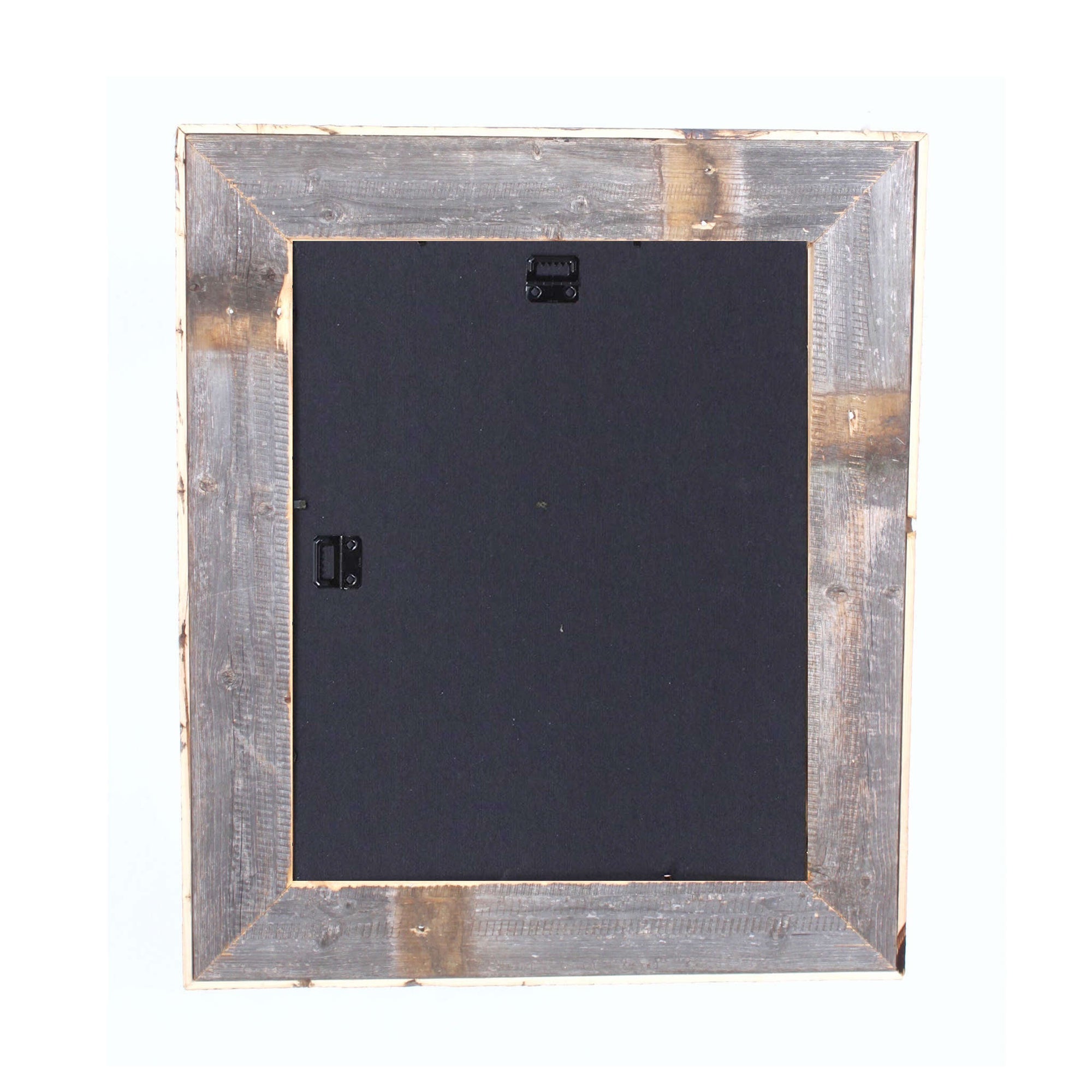 Rustic Farmhouse Artisan Picture Frame | Smoky Black With Weathered Gray