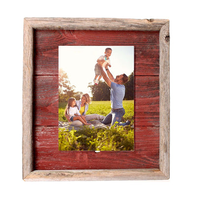 Rustic Farmhouse Plank Picture Frame | Rustic Red