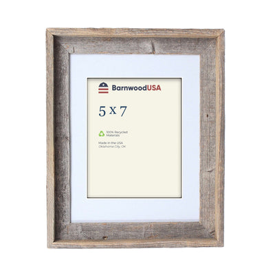 Rustic Signature Picture Frame with Gray Mat