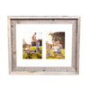 Rustic Signature Picture Frame with Multi Opening White Mat