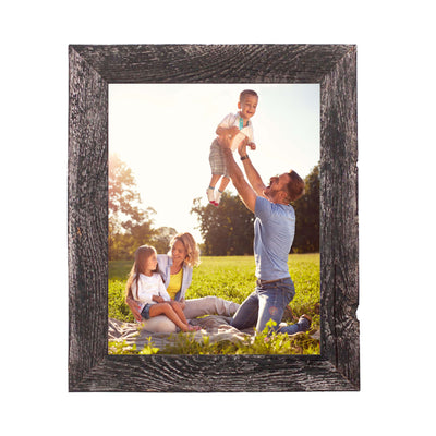 Rustic Farmhouse 1 1/2-Inch Picture Frame | Smoky Black