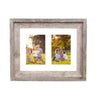 Rustic Signature Picture Frame with Multi Opening White Mat
