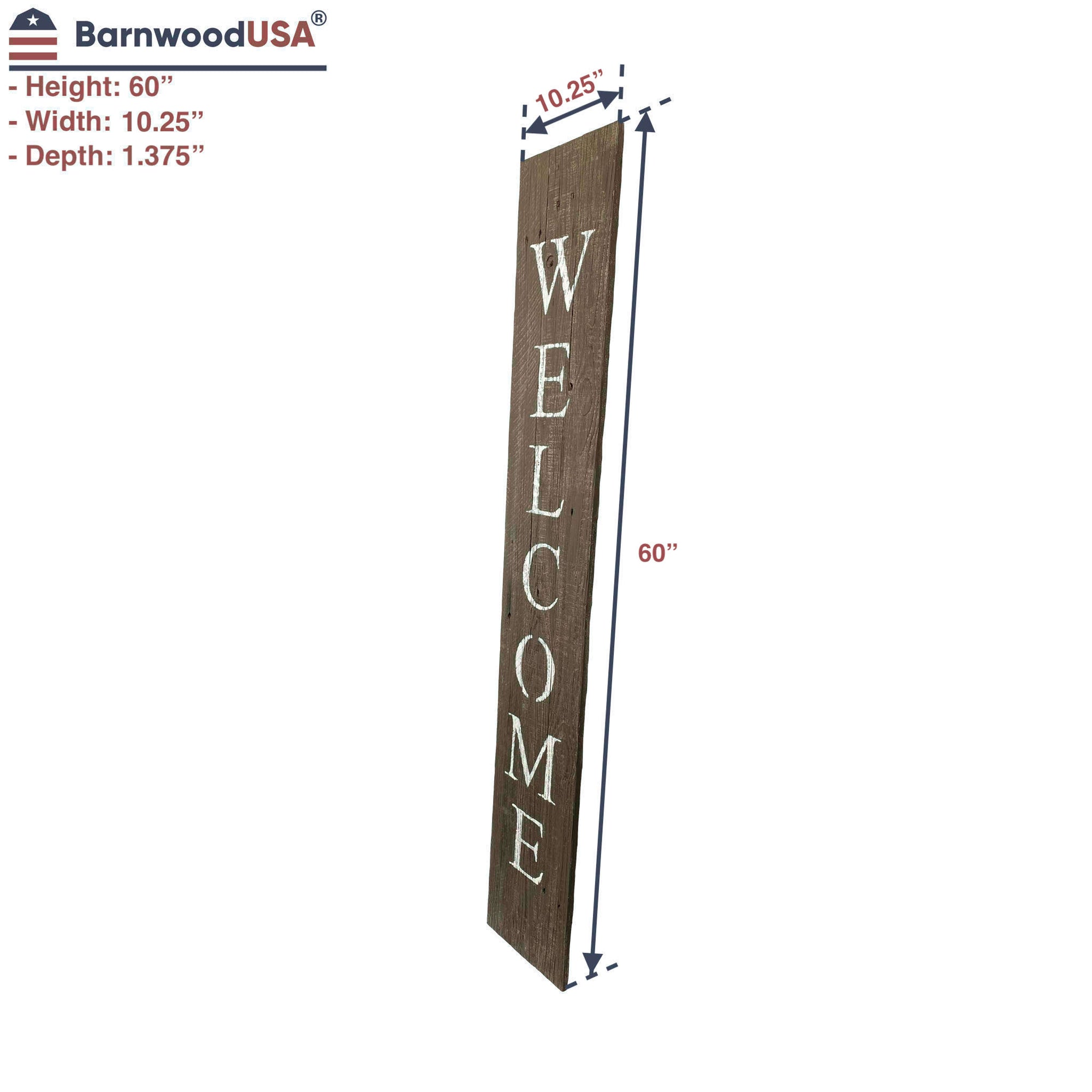 BarnwoodUSA Rustic Welcome Porch Sign | 5ft | Espresso