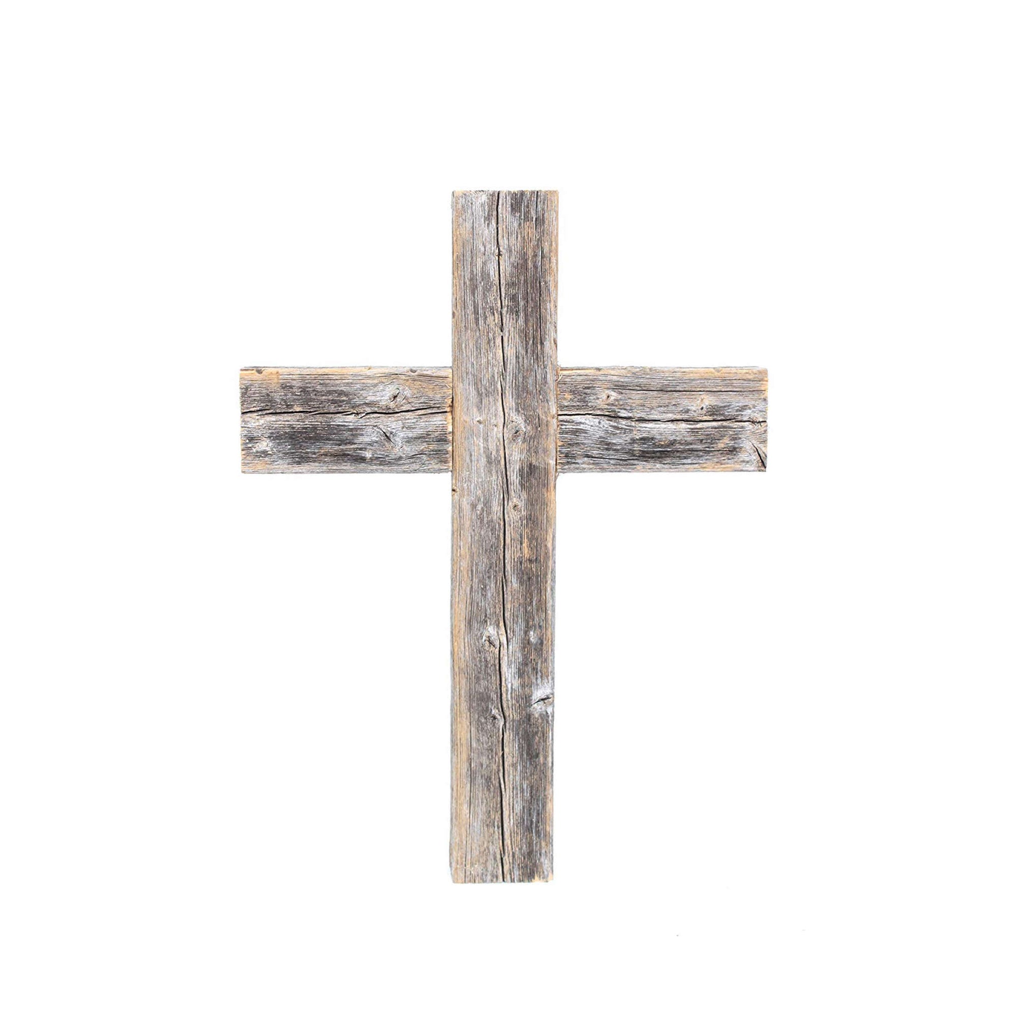 BarnwoodUSA Old Wooden Cross, Gray