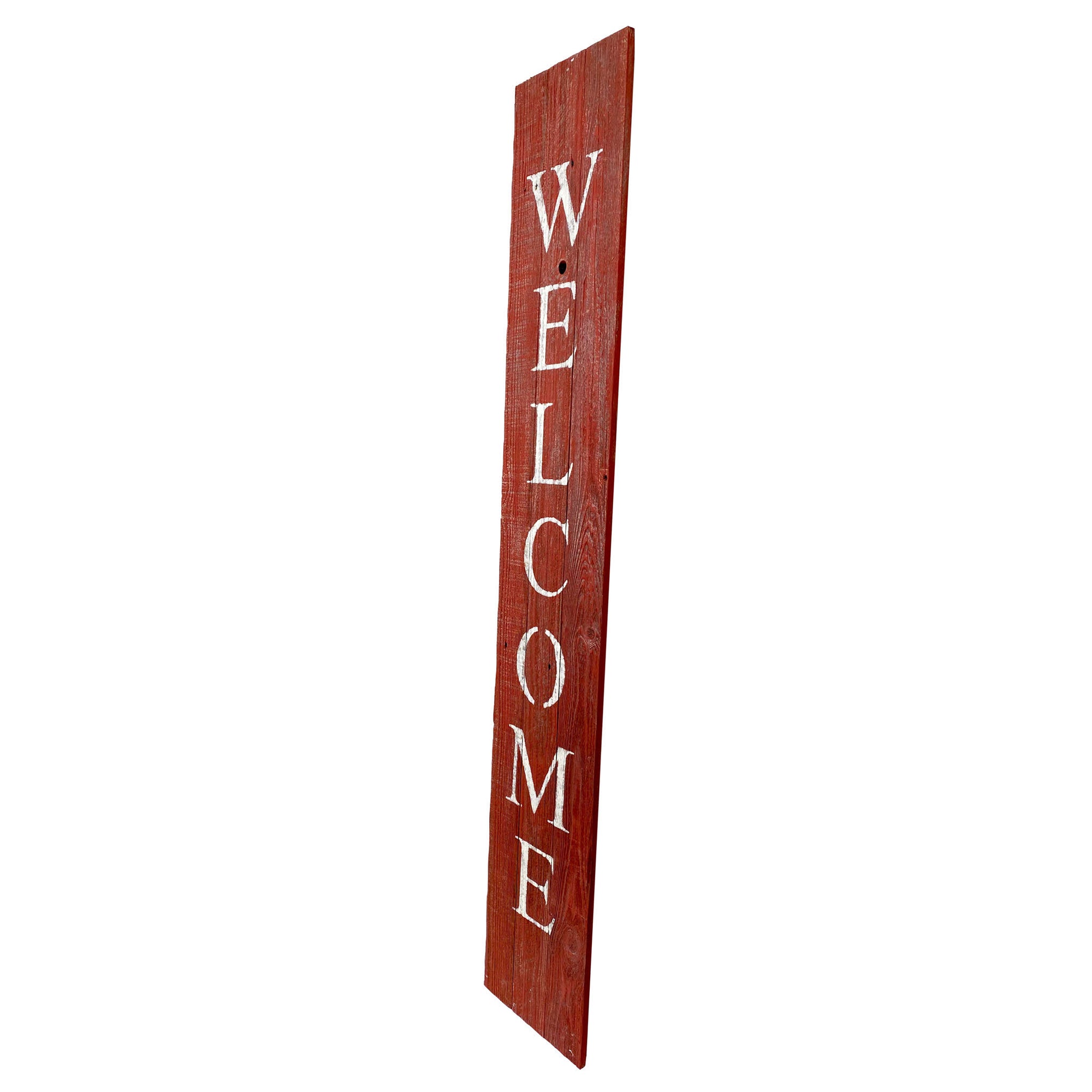BarnwoodUSA Rustic Welcome Porch Sign | 5ft | Rustic Red