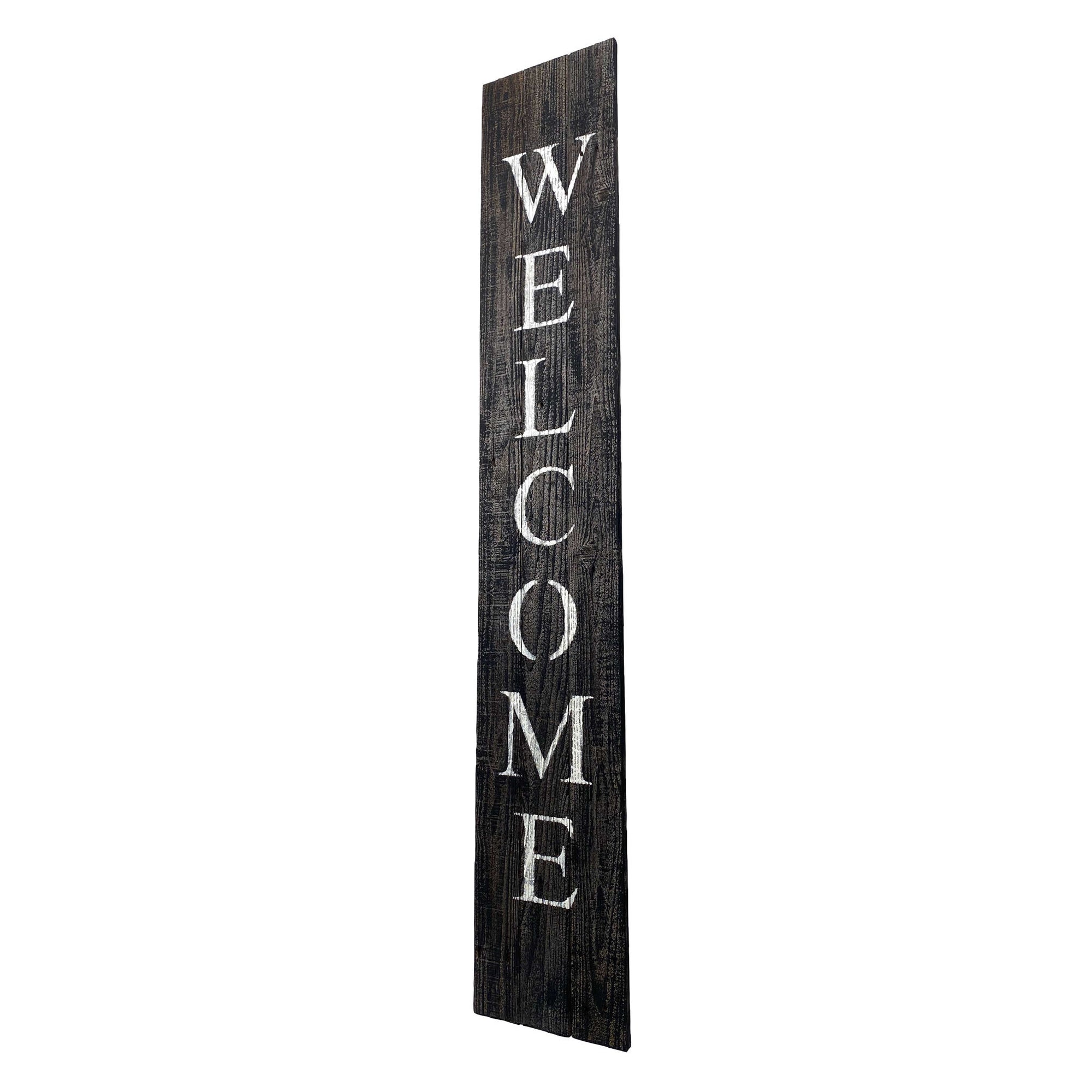 BarnwoodUSA Rustic Welcome Porch Sign | 5ft | Smoky Black