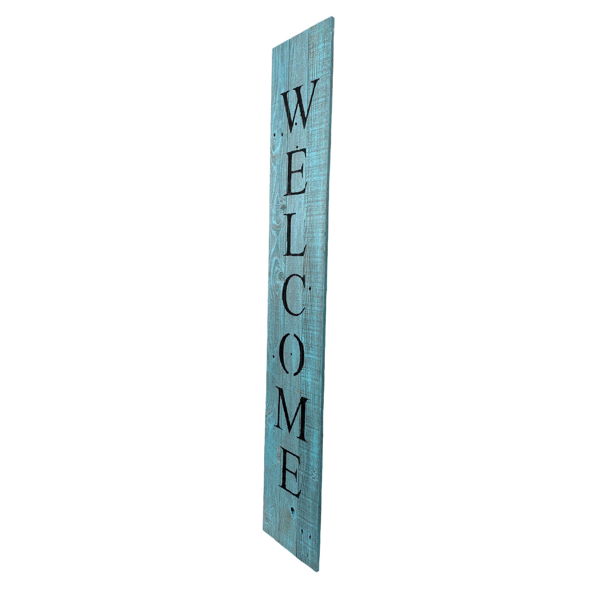 BarnwoodUSA Rustic Welcome Porch Sign | 5ft | Robins Egg Blue