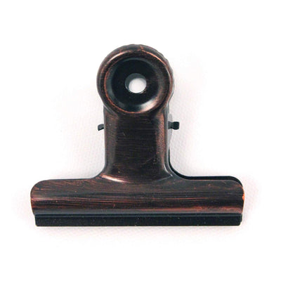 BarnwoodUSA Rustic Bronze Metal Hinge Clip (Single) | Bulldog Clips |  3-inch