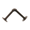 Industrial Cast Iron Angled Pipe Shelf Bracket