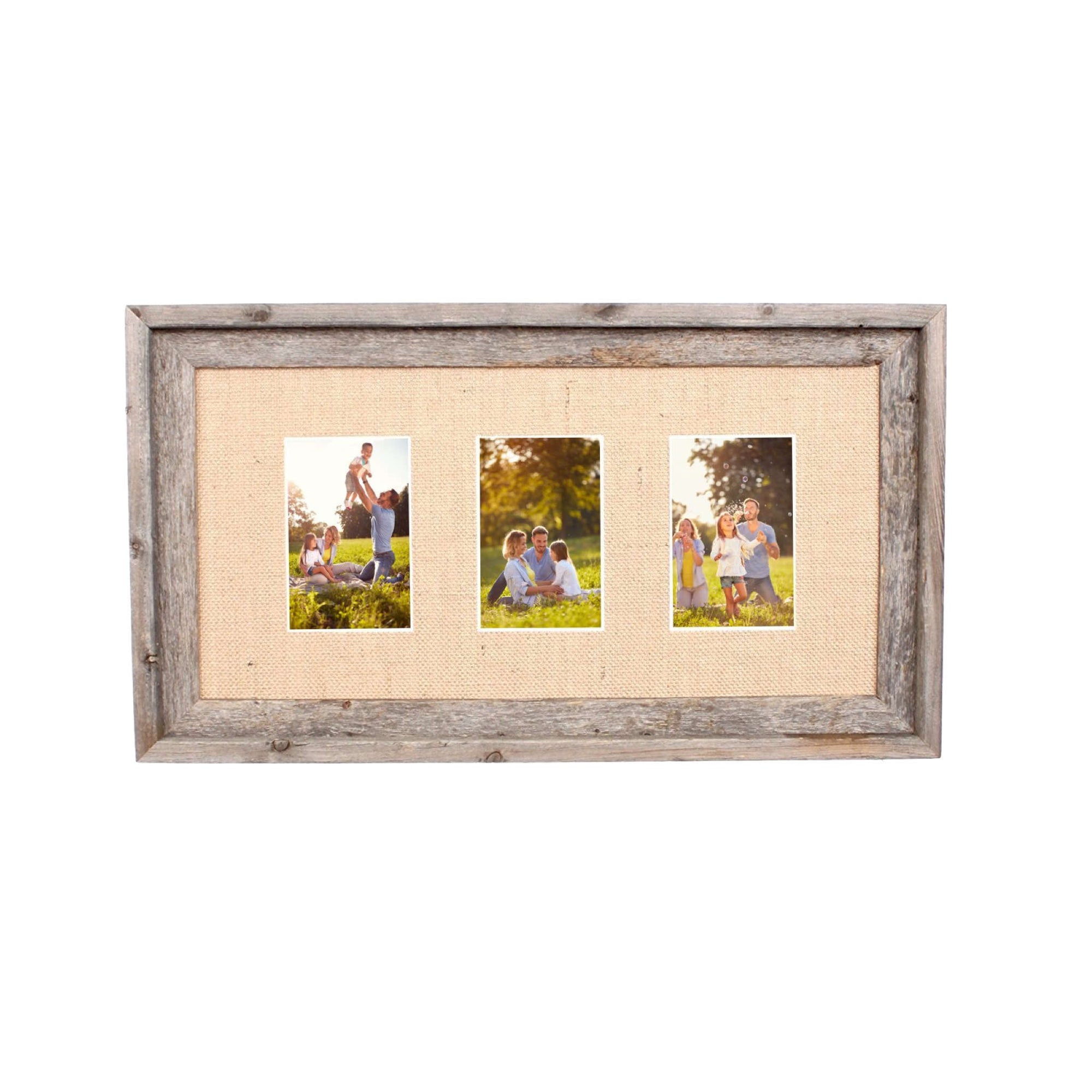 4x6 Barnwood with Cornerblocks Collage Picture Frame - 5 Opening