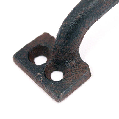 BarnwoodUSA Rustic Farmhouse Style Antique Brown Cast Iron Handle | No Hardware Attachments