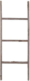 BarnwoodUSA Rustic Farmhouse Blanket Ladder - Our 3 ft Ladder is Crafted from 100% Recycled and Reclaimed Wood No Assembly Required Color Weathered Gray