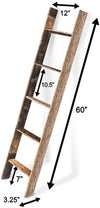 Rustic reclaimed wood farmhouse ladder