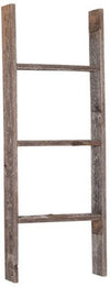 BarnwoodUSA Rustic Farmhouse Blanket Ladder - Our 3 ft Ladder is Crafted from 100% Recycled and Reclaimed Wood No Assembly Required Color Weathered Gray