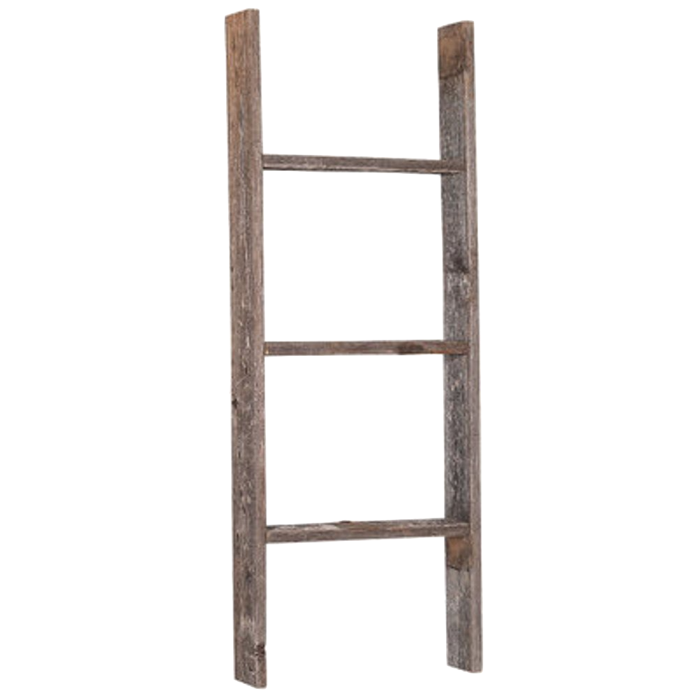Rustic Farmhouse Throw Blanket Bookcase Ladder
