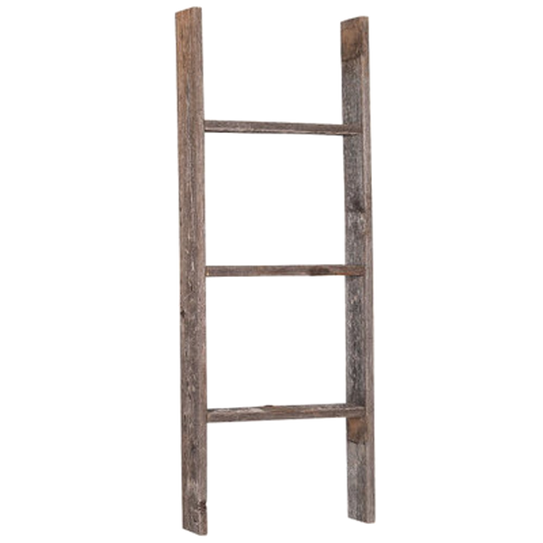 Rustic Farmhouse Bookcase Ladder (Picket) - Barnwood USA