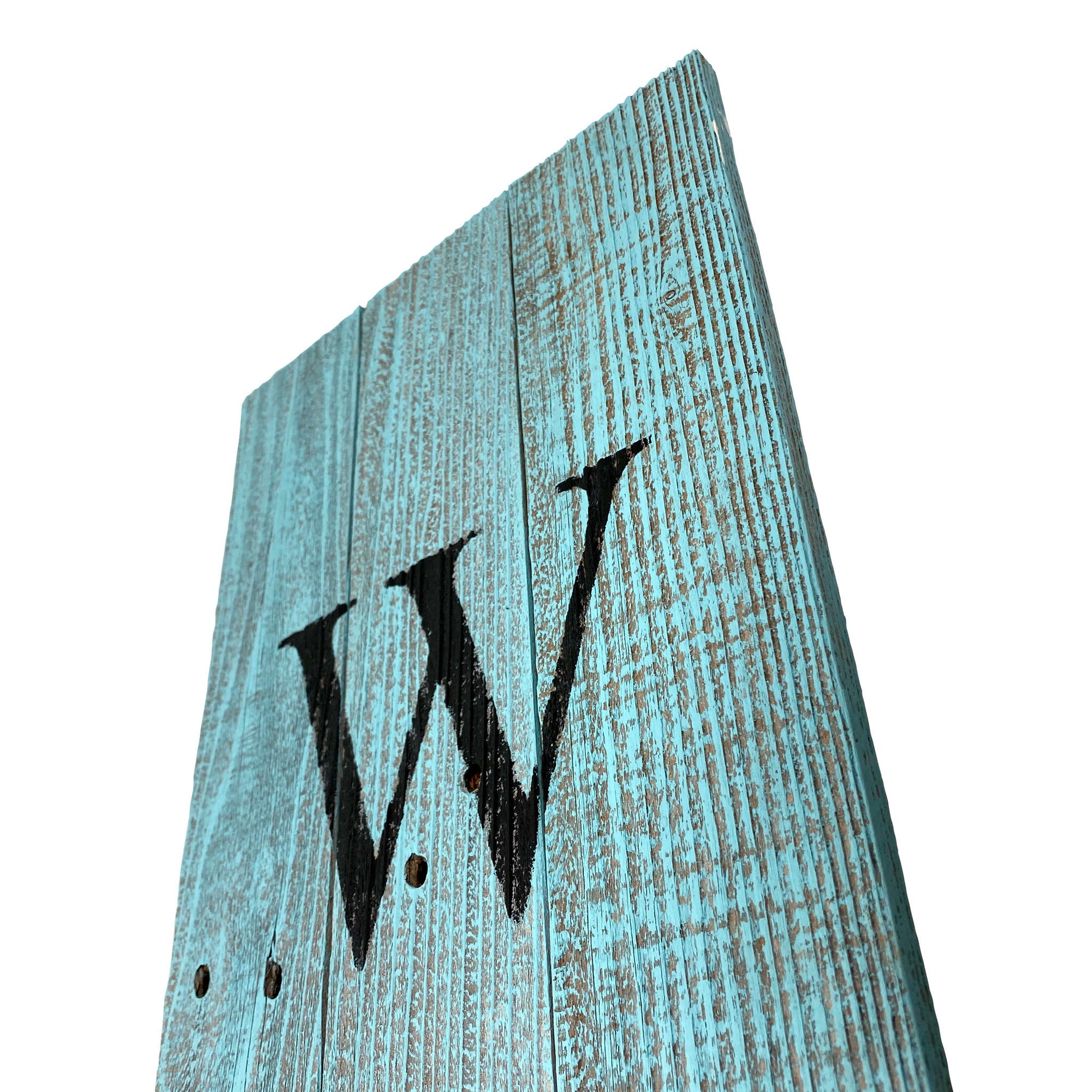BarnwoodUSA Rustic Welcome Porch Sign | 5ft | Robins Egg Blue