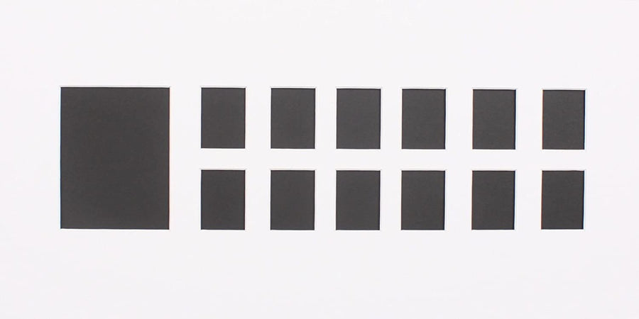 12 Years of School Pictures White Mat