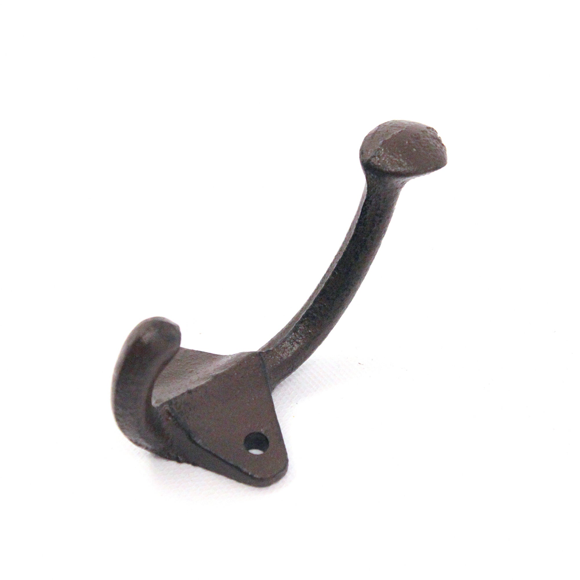 BarnwoodUSA Rustic Antique Brown Cast Iron Wall Hook, Ironic in Nature