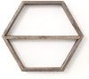 BarnwoodUSA Rustic Wood Hexagon Shelf Front View