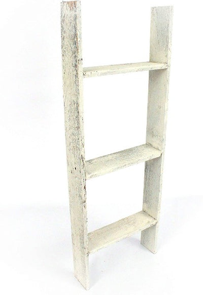 Sturdy wooden blanket ladder side look