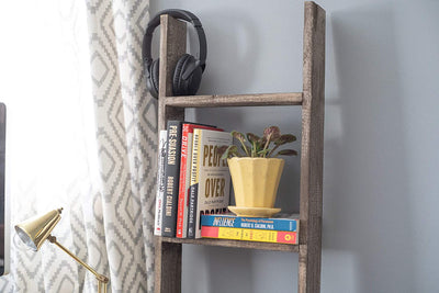 Recycled wood ladder wall decorative item