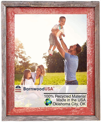 BarnwoodUSA farmhouse rustic style wooden picture frame