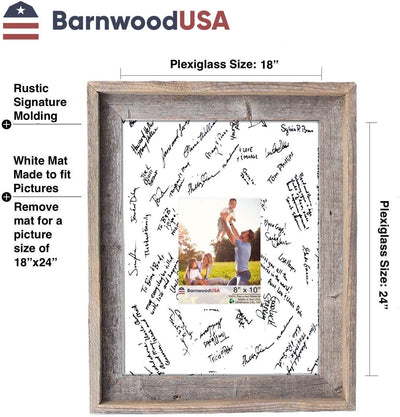 BarnwoodUSA Rustic Wedding Signature Picture Frame, Farmhouse Style -  Barnwood USA