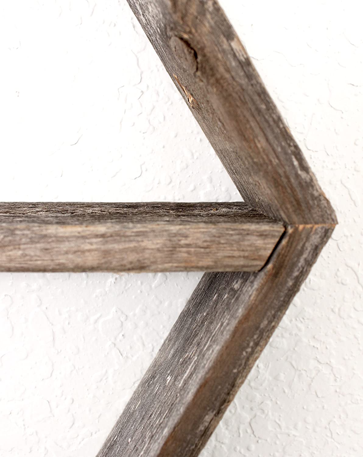 BarnwoodUSA Rustic Wood Hexagon Shelf Close View