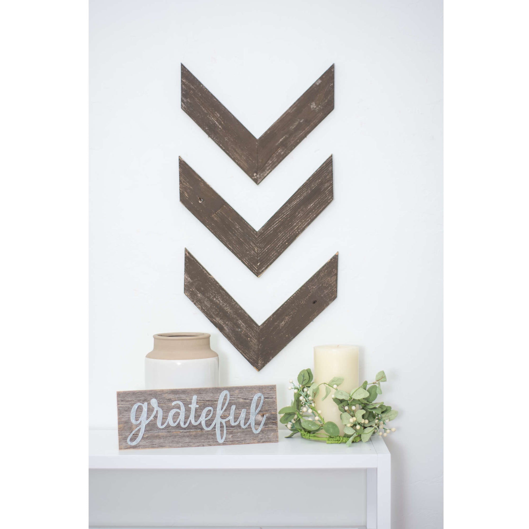 Set Of 3 White Wash Reclaimed Wood Chevron Arrow Set Of 3 White Wash Reclaimed Wood Chevron Arrow