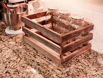 BarnwoodUSA Rustic Wood Crate Kitchen Uses