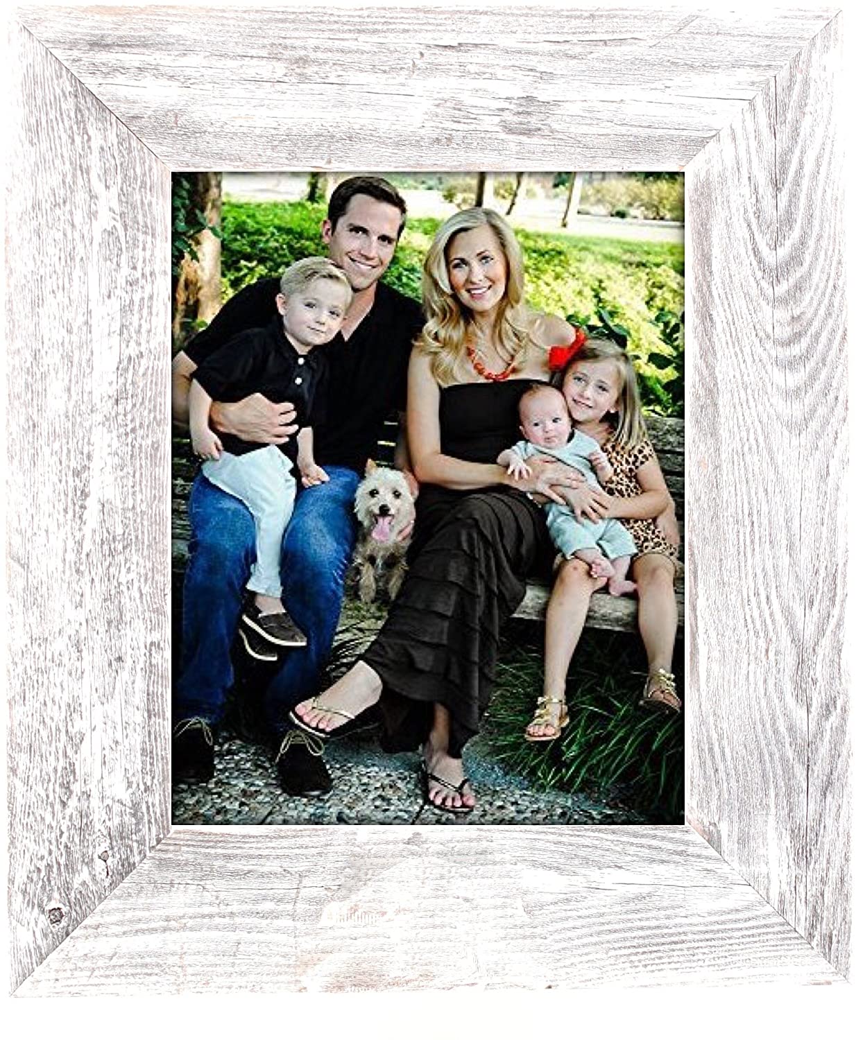 BarnwoodUSA Farmhouse Picture Frame with 3 Inch Wide Frame, 100% Reclaimed Wood