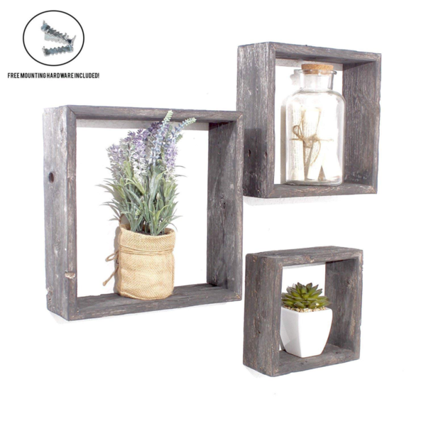 Rustic Farmhouse Floating Box Shelves